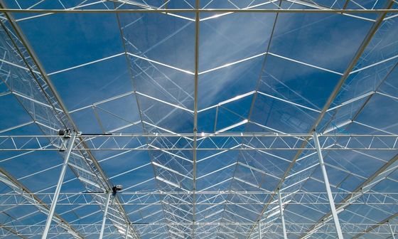 Estufas de vidro transparente com tubos de revestimento de alumínio e zinco